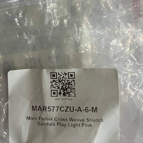 Marc Fisher Cross Weave Stretch Sandals Size 6 M Rose Gold - Picture 10 of 10